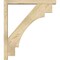 Ekena Millwork Merced Block Rough Sawn Bracket w/ Offset Brace, Douglas Fir, 4"W x 28"D x 32"H BKT0402X28X32MRC05RDF - alternate 3